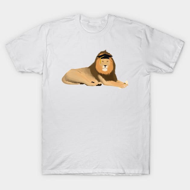 Graduation Lion T-Shirt by College Mascot Designs